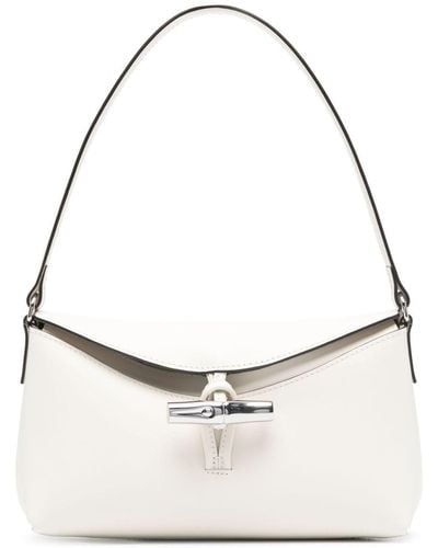 Longchamp Small Roseau Shoulder Bag - White