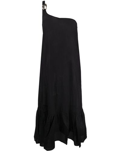Stella McCartney Vestido de playa de una sola manga - Negro