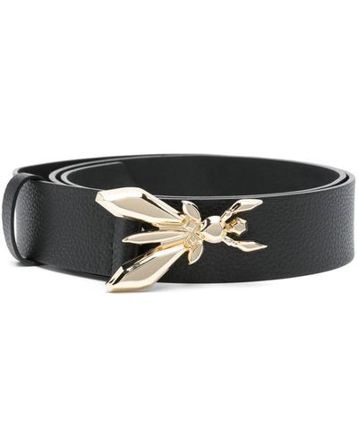 Patrizia Pepe Precious Fly Leather Belt - Black