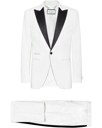 Philipp Plein Costume à simple boutonnage - Blanc