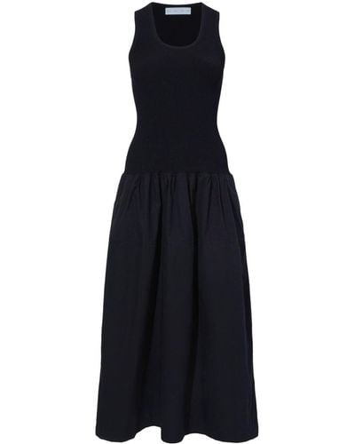Proenza Schouler Drop-waist Cotton Maxi Dress - Blue