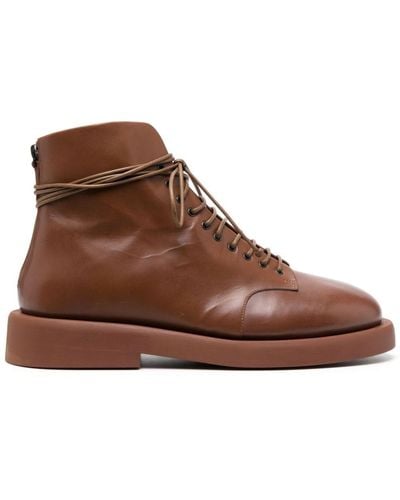 Marsèll Gomello 30mm Lace-up Leather Ankle Boots - Brown