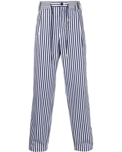 Sacai Striped Straight-leg Pants - Blue
