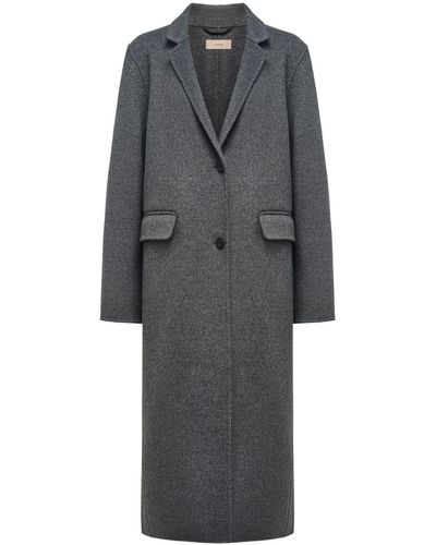 12 STOREEZ Single-breasted Merino Wool Coat - Grey