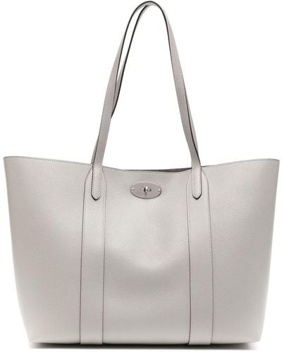 Mulberry Bayswater Leather Shoulder Bag - Gray