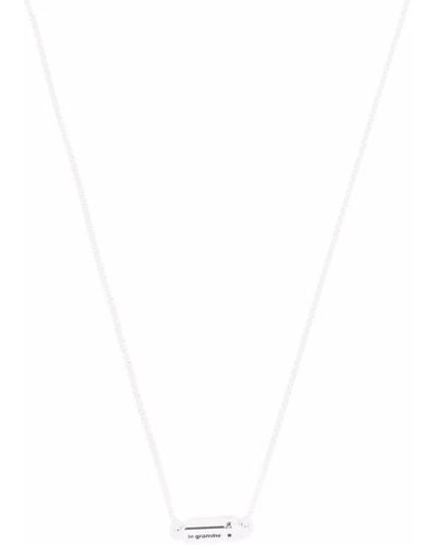 Le Gramme Capsule Pendant Chain Necklace - Metallic