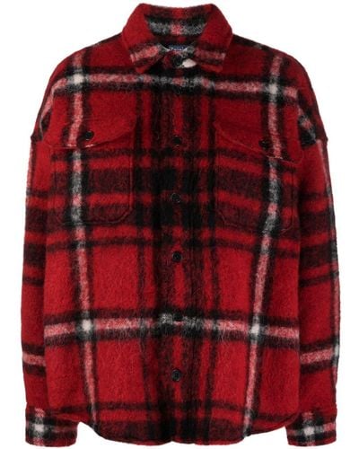 Polo Ralph Lauren Plaid-check Pattern Brushed Shirt - Red
