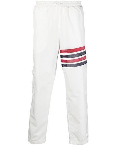 Thom Browne Pantalones de chándal con motivo 4-Bar Stripe - Blanco