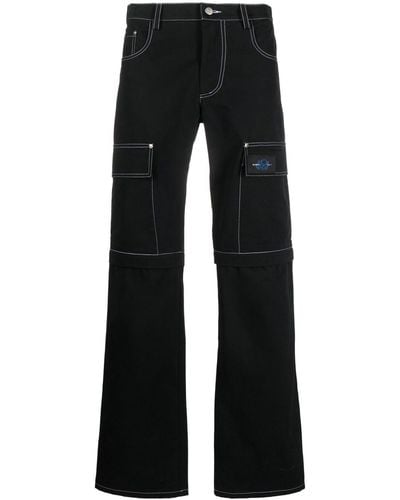 MISBHV Pantalones rectos tipo cargo - Negro