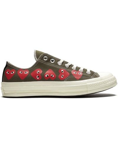 COMME DES GARÇONS PLAY Cdg Play X Converse Unisex Chuck Taylor All Star Multi Heart Low-top Sneakers - Green