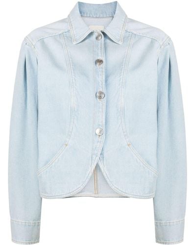 Isabel Marant Veste en jean Valette à plis - Bleu