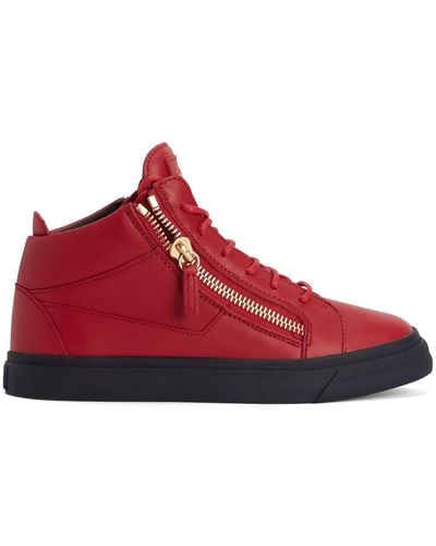 Giuseppe Zanotti Kriss Sneakers Met Ritsdetail - Rood