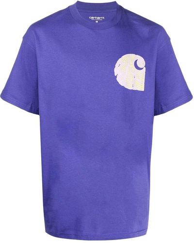 Carhartt ロゴ Tシャツ - パープル
