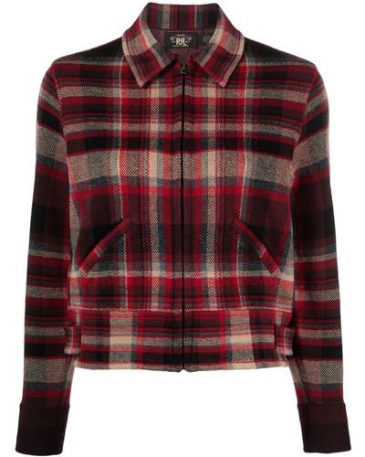 RRL Berry Plaid-check Jacket - Red