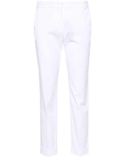 Etro Mid-rise Cropped Slim Trousers - White