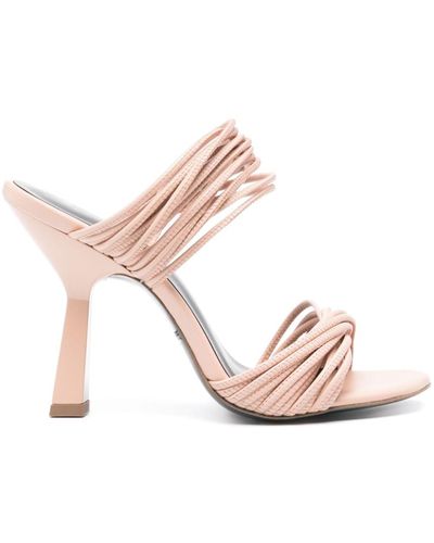 Patrizia Pepe 100mm Thin-straps Mules - Pink