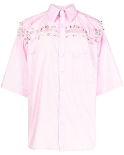 Natasha Zinko Box Safety-pin Detail Shirt - Pink