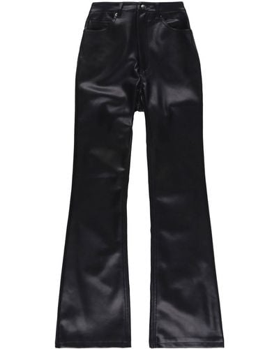 Ksubi Faux-leather Flared Trousers - Black