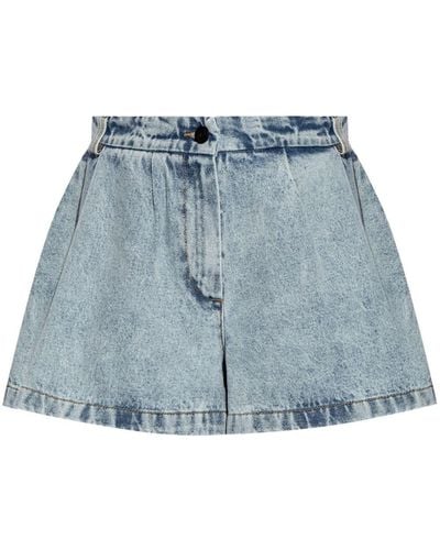 The Mannei Clichy Denim Mini Shorts - Blue