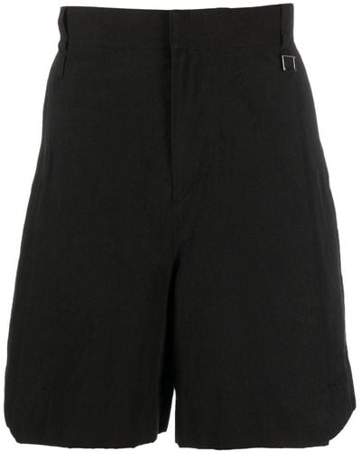 WOOYOUNGMI Cotton-hemp Blend Bermuda Shorts - Black