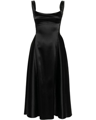 Atu Body Couture サテン ノースリーブドレス - ブラック
