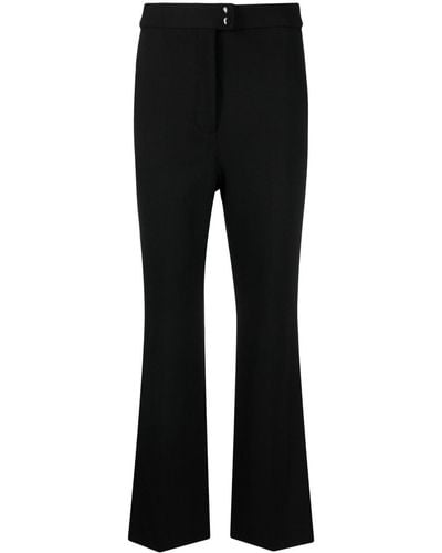 Moncler High-waisted Flared Pants - Black