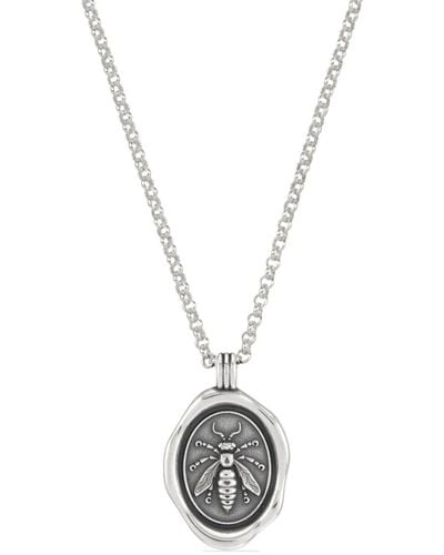 Dower & Hall Resiliance Wasp Medallion Necklace - White
