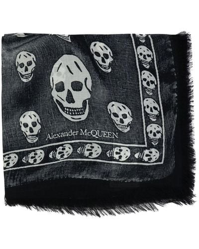 Alexander McQueen Skull-print Scarf - Black