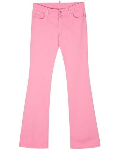 DSquared² Mid Waist Flared Jeans - Roze