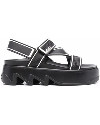 Le Silla Cross-strap Platform Sandals - Black