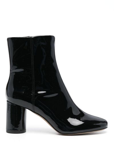 Claudie Pierlot 75mm Glossy Leather Boots - Black