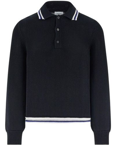 Ferragamo Long-sleeve Polo Shirt - Black