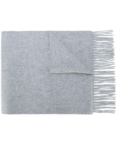N.Peal Cashmere Knitted Cashmere Scarf - Gray