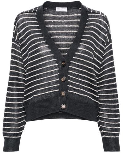 Brunello Cucinelli Cardigan mit Pailletten - Schwarz