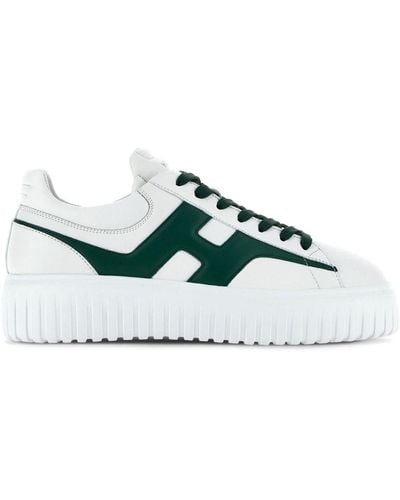 Hogan H-stripes Leather Sneakers - Green