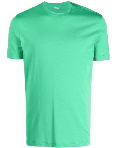 Malo Short-sleeved Stretch-cotton T-shirt - Green