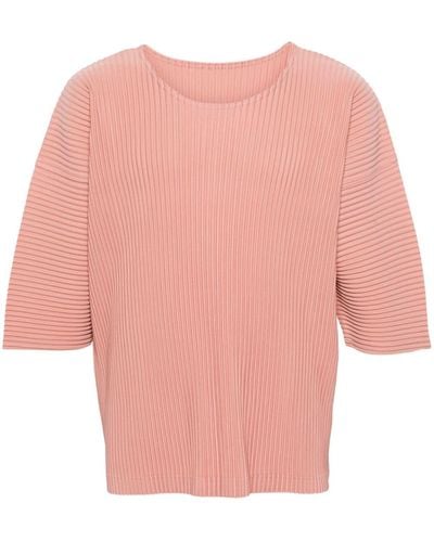 Homme Plissé Issey Miyake Mc March Plissé T-shirt - Pink