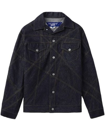 Junya Watanabe Contrast-stitching Denim Jacket - Blue