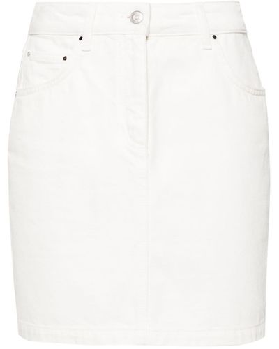 Claudie Pierlot Minijupe en jean à coupe évasée - Blanc
