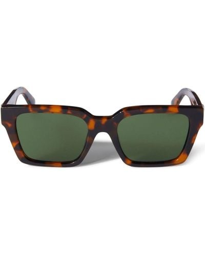 Off-White c/o Virgil Abloh Branson Tortoiseshell-effect Sunglasses - Green