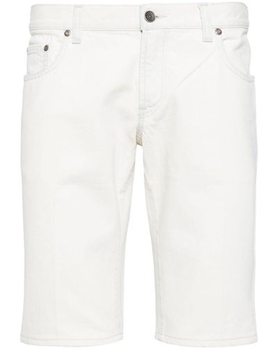 Dolce & Gabbana Knielange Jeans-Shorts - Weiß