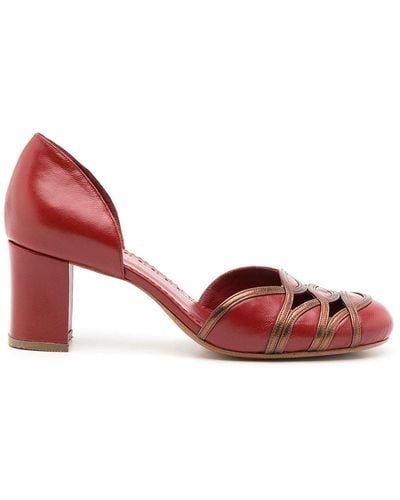 Sarah Chofakian D'orsay Aquavit Court Shoes - Red