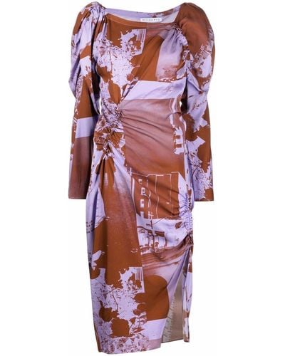 Rejina Pyo Andi Scene-print Dress - Purple