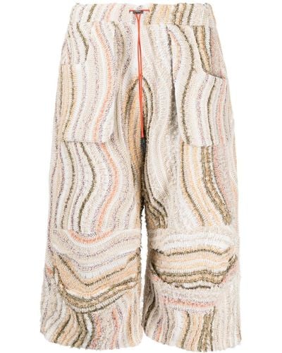 VITELLI Cropped Knitted Trousers - Natural