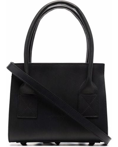Marsèll Mini Leather Box Tote Bag - Black