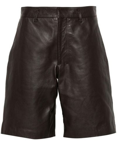 Lemaire Leren Shorts - Grijs