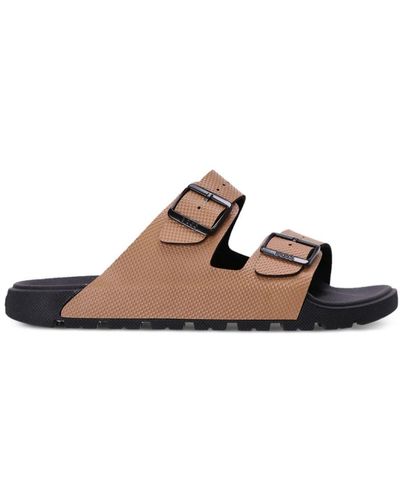BOSS Surfley Sand Double-buckle Slides - Brown