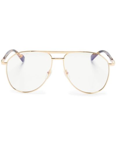 Gucci Klassische Pilotenbrille - Natur