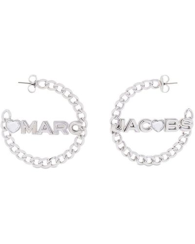 Marc Jacobs チェーン フープピアス - ホワイト