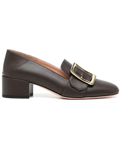 Bally 47mm Buckle-detail Leather Pumps - Brown
